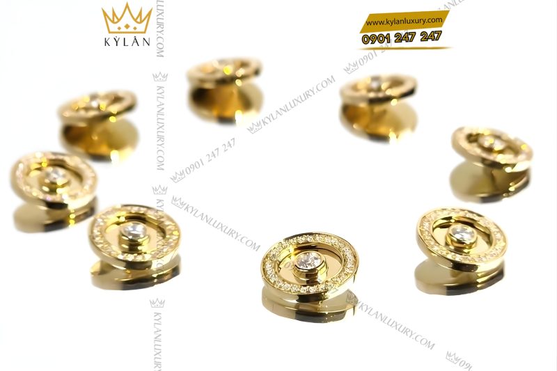 Khuy cài nút áo vàng Au750 đính kim cương