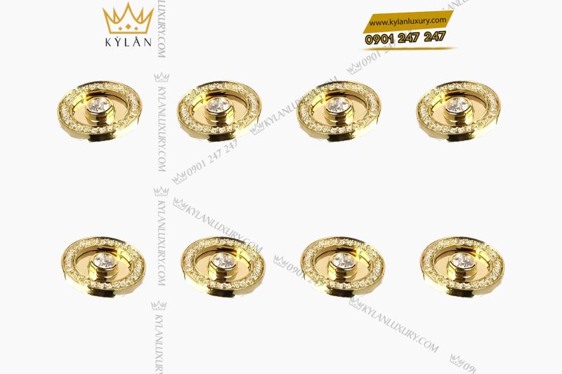 Khuy cài nút áo vàng Au750 đính kim cương