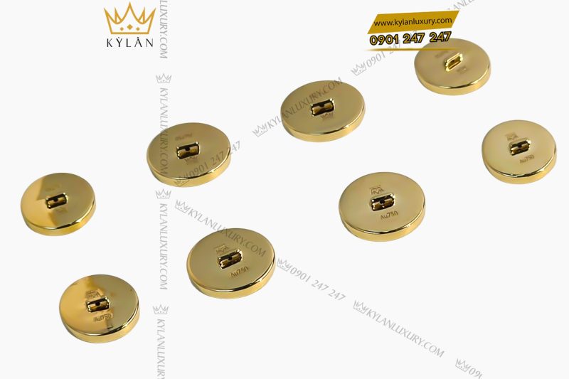 Khuy cài nút áo vàng Au750 đính kim cương