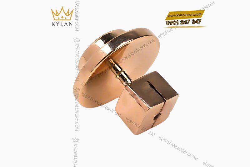 Khuy cài nút áo vàng hồng Au750 đính kim cương