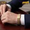 Lắc tay Rolex demi vàng vàng Au750