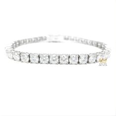 Lắc tay Tennis vàng trắng Au750 đính 40 viên kim cương