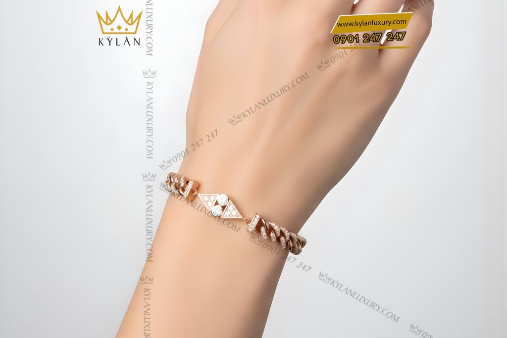 Lắc tay vàng hồng Au750 đính kim cương 15 Kỳ Lân Luxury Lac tay vang hong Au750 dinh kim cuong 8 2 Lắc tay vàng hồng Au750 đính kim cương