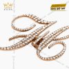 Logo cài áo chữ H vàng hồng Au750 đính kim cương