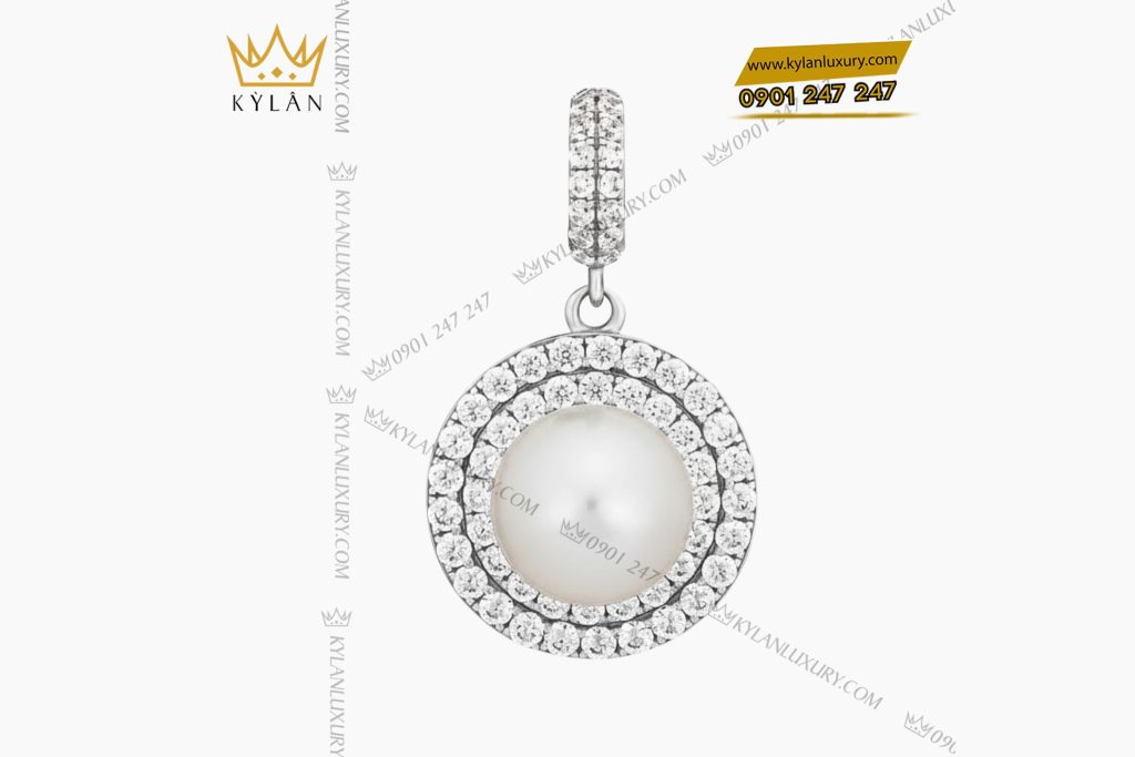 Mặt dây chuyền ngọc trai vàng trắng Au750 đính kim cương 3 Mặt dây chuyền ngọc trai vàng trắng Au750 đính kim cương
