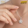 Mặt dây chuyền ngôi sao vàng trắng Au750 đính kim cương