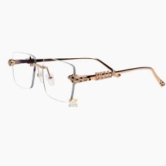 Mắt kính Bella vàng hồng Au750 đính kim cương