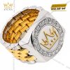 Nhẫn Kỳ Lân Crown demi vàng Au750 đính kim cương