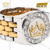Nhẫn Kỳ Lân Crown demi vàng Au750 đính kim cương