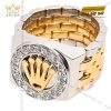 Nhẫn Rolex demi vàng vàng Au750 đính kim cương