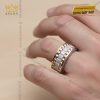 Nhẫn Rolex xoay vàng hồng Au750 đính 4 hàng kim cương