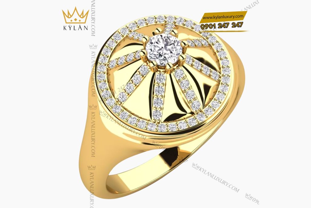 Nhẫn nam vàng Au750 đính kim cương 11 Kỳ Lân Luxury Nhan nam vang Au750 dinh kim cuong 3 Nhẫn nam vàng Au750 đính kim cương