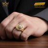 Nhẫn nam vàng Au750 đính kim cương
