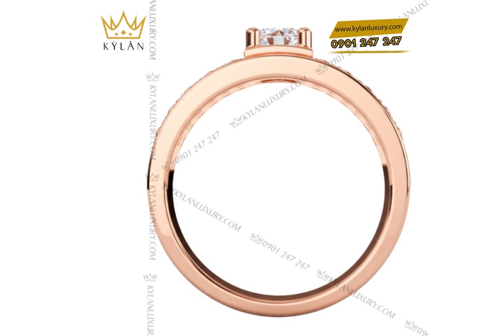 Kỳ Lân Luxury Nhan nam vang hong Au750 dinh kim cuong 5 1 Nhẫn nam vàng hồng Au750 đính kim cương