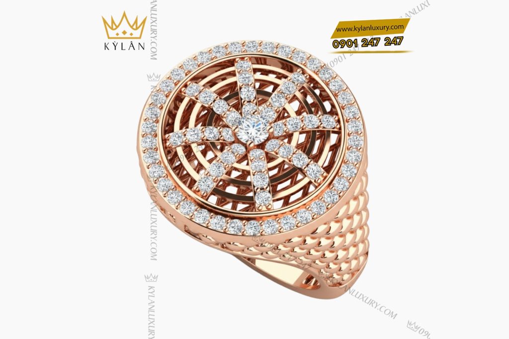 Nhẫn nam vàng hồng Au750 đính kim cương 11 Kỳ Lân Luxury Nhan nam vang hong Au750 dinh kim cuong 6 2 Nhẫn nam vàng hồng Au750 đính kim cương