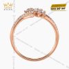 Nhẫn nữ vàng hồng Au750 đính kim cương