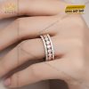 Nhẫn nữ vàng hồng Au750 đính kim cương