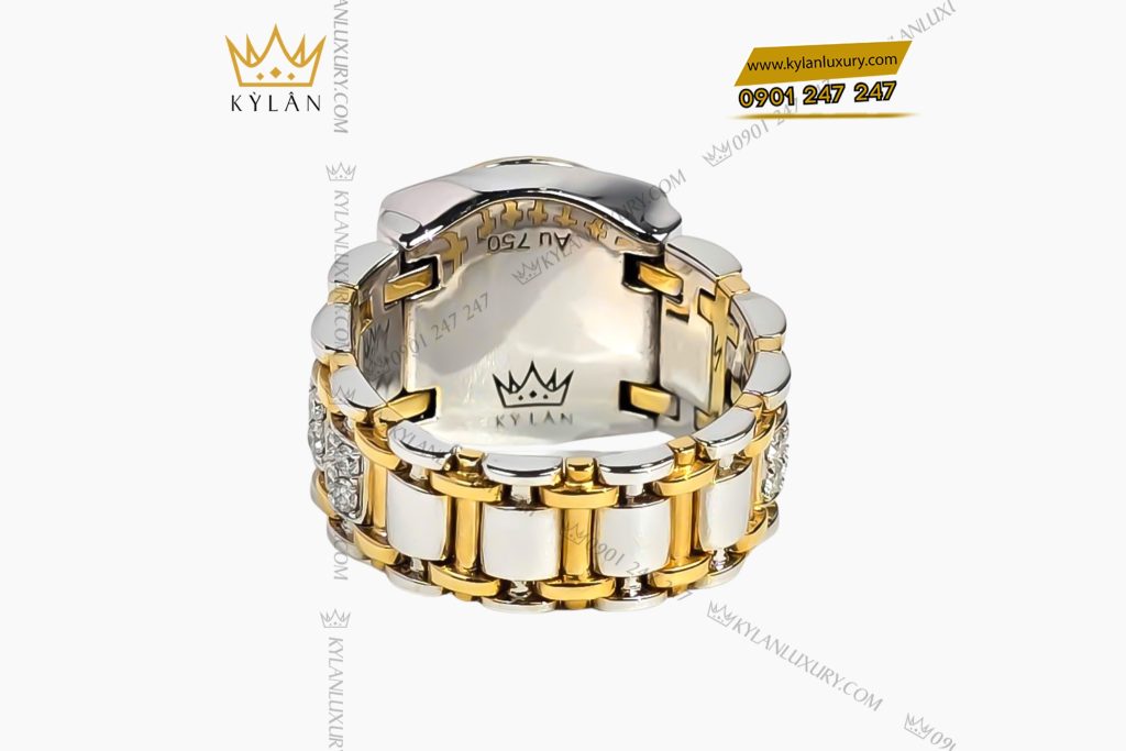 Vỏ nhẫn Rolex demi vàng vàng Au750 đính kim cương 11 Kỳ Lân Luxury Vo nhan Rolex demi vang vang Au750 dinh kim cuong 6 Vỏ nhẫn Rolex demi vàng vàng Au750 đính kim cương