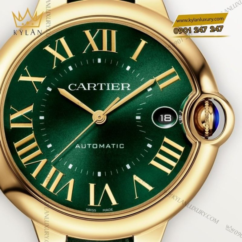 Đồng hồ Cartier Ballon Bleu vàng vàng xanh lá CRWGBB0062