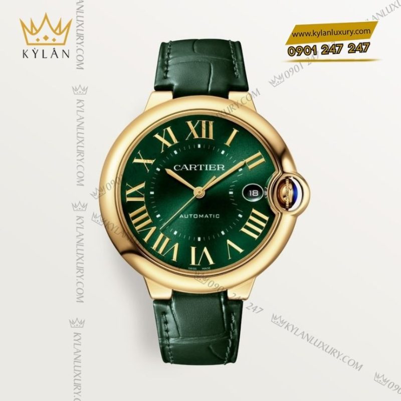 Đồng hồ Cartier Ballon Bleu vàng vàng xanh lá CRWGBB0062