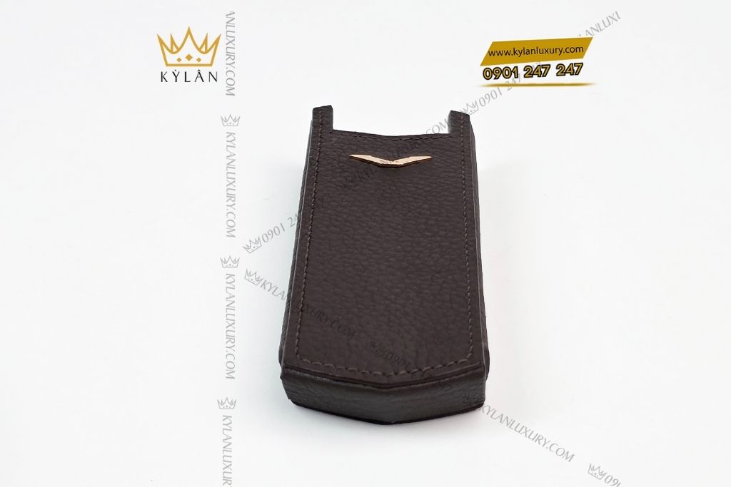 Kỳ Lân Luxury bao da vertu signature s da be nau 7 Bao da Vertu Signature S da bê nâu
