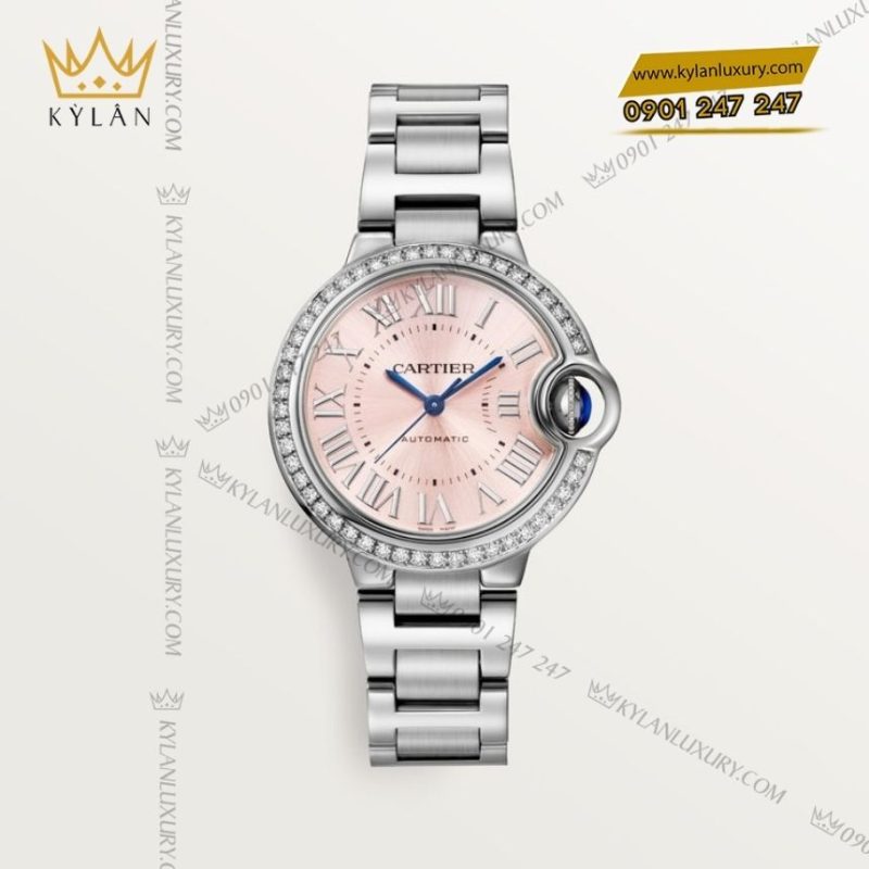 Đồng hồ Cartier Ballon Bleu hồng vành kim 33mm W4BB0037