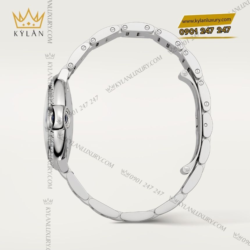 Kỳ Lân Luxury cartier ballon bleu 33mm mat so hong w4bb0037 4 Đồng hồ Cartier Ballon Bleu hồng vành kim 33mm W4BB0037