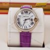Đồng hồ Cartier Ballon Bleu tím vàng hồng WJBB0009