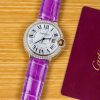 Đồng hồ Cartier Ballon Bleu tím vàng hồng WJBB0009