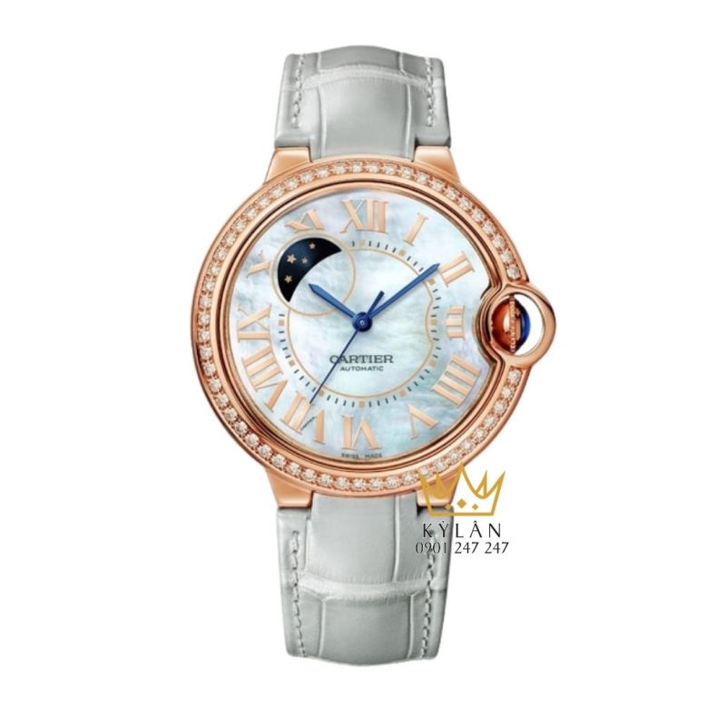 Đồng hồ Cartier Ballon Bleu vàng hồng xà cừ CRWJBB0086