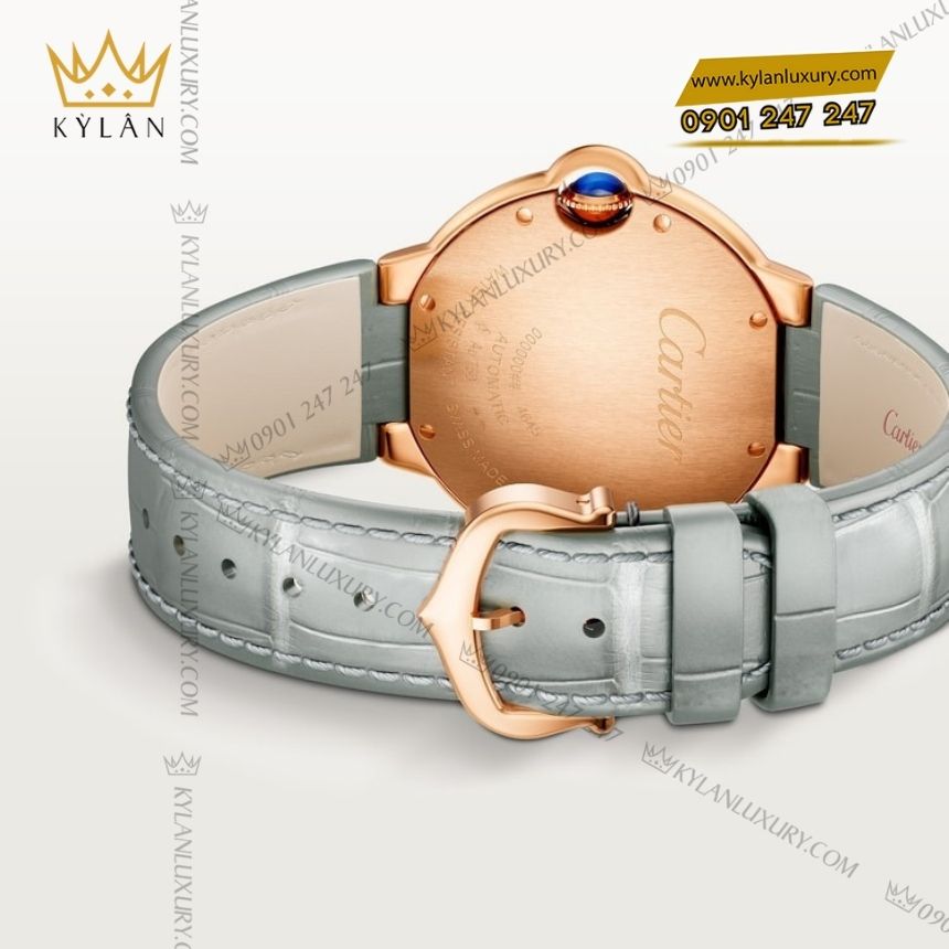 Kỳ Lân Luxury cartier ballon bleu vang hong crwjb0086 5 Đồng hồ Cartier Ballon Bleu vàng hồng xà cừ CRWJBB0086