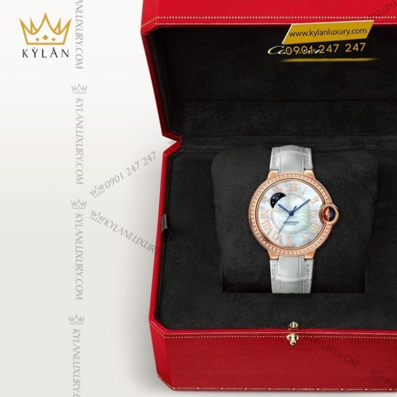 Đồng hồ Cartier Ballon Bleu vàng hồng xà cừ CRWJBB0086