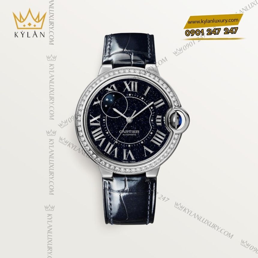 Kỳ Lân Luxury cartier ballon bleu vang trang crwjb0089 6 Đồng hồ Cartier Ballon Bleu vàng trắng Aventurine CRWJBB0089