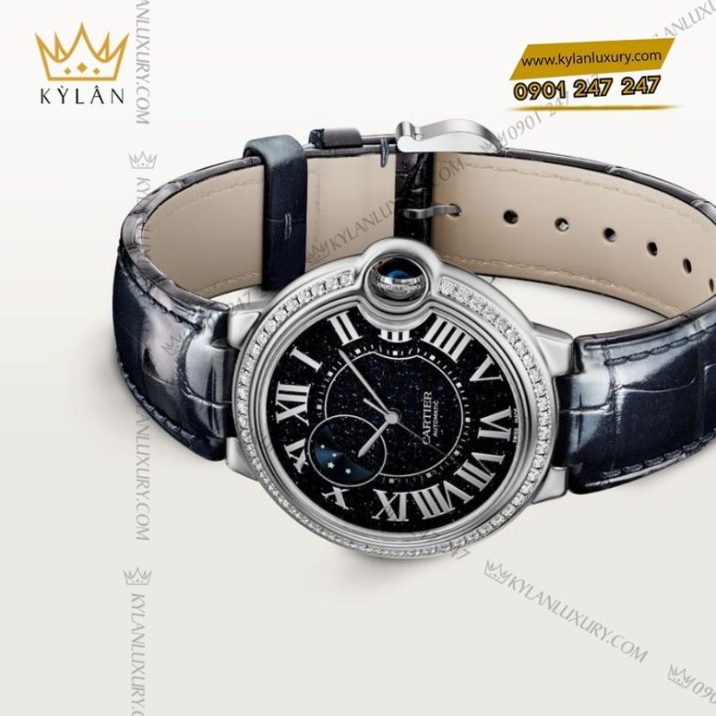 Đồng hồ Cartier Ballon Bleu vàng trắng Aventurine CRWJBB0089
