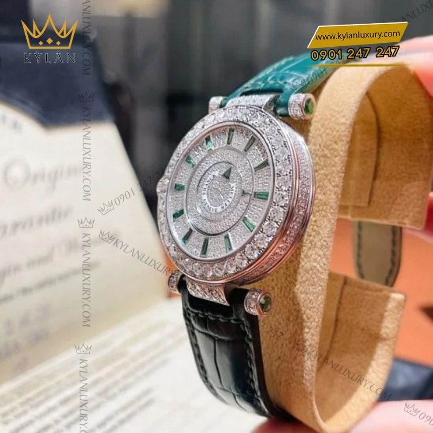 Kỳ Lân Luxury franck muller double mystery full diamond green 2 Đồng hồ Franck Muller Double Mystery Full Diamond Green