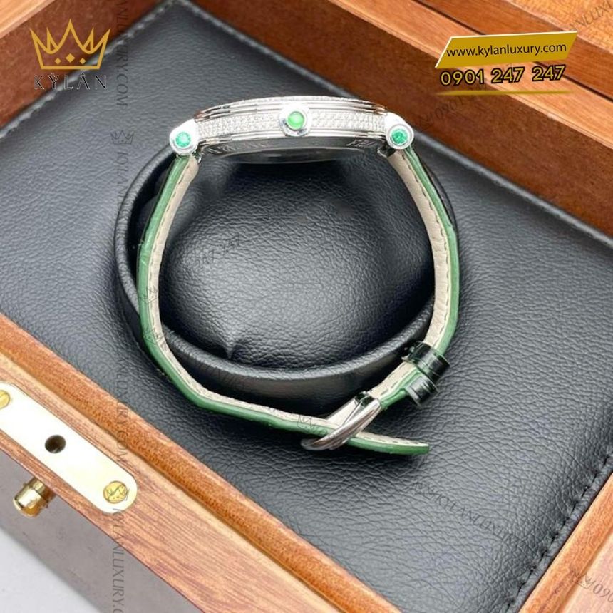 Kỳ Lân Luxury franck muller double mystery full diamond green 3 Đồng hồ Franck Muller Double Mystery Full Diamond Green