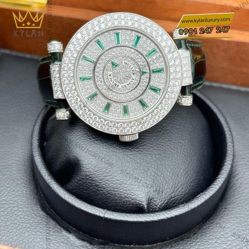 Kỳ Lân Luxury franck muller double mystery full diamond green 4 Đồng hồ Franck Muller Double Mystery Full Diamond Green
