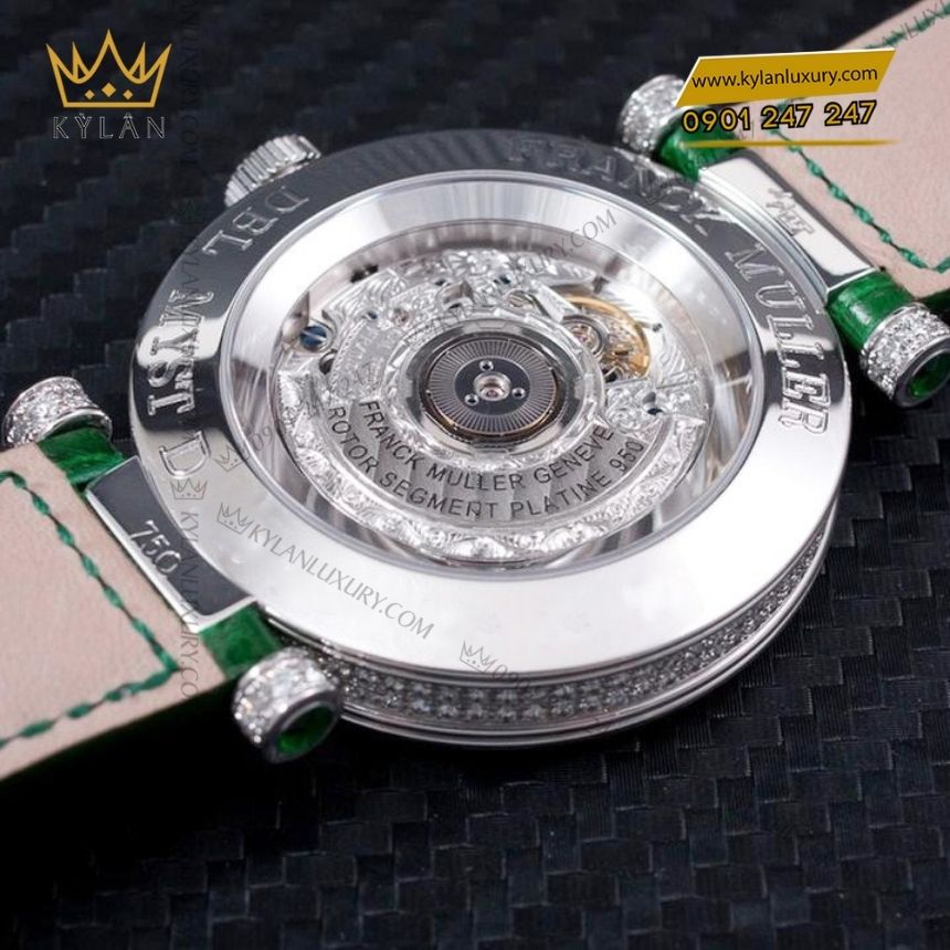 Kỳ Lân Luxury franck muller double mystery full diamond green 7 Đồng hồ Franck Muller Double Mystery Full Diamond Green