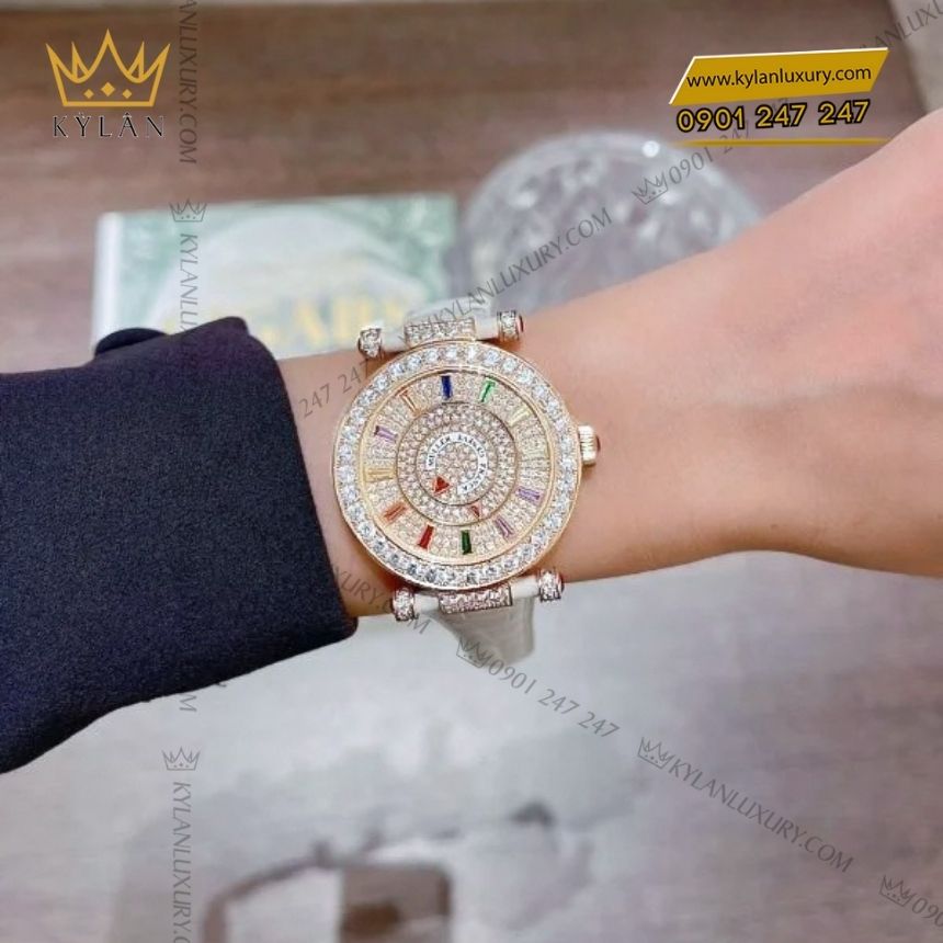 Kỳ Lân Luxury franck muller double mystery full diamond rose gold 39mm 6 Đồng hồ Franck Muller Double Mystery Full Diamond Rose Gold 39mm
