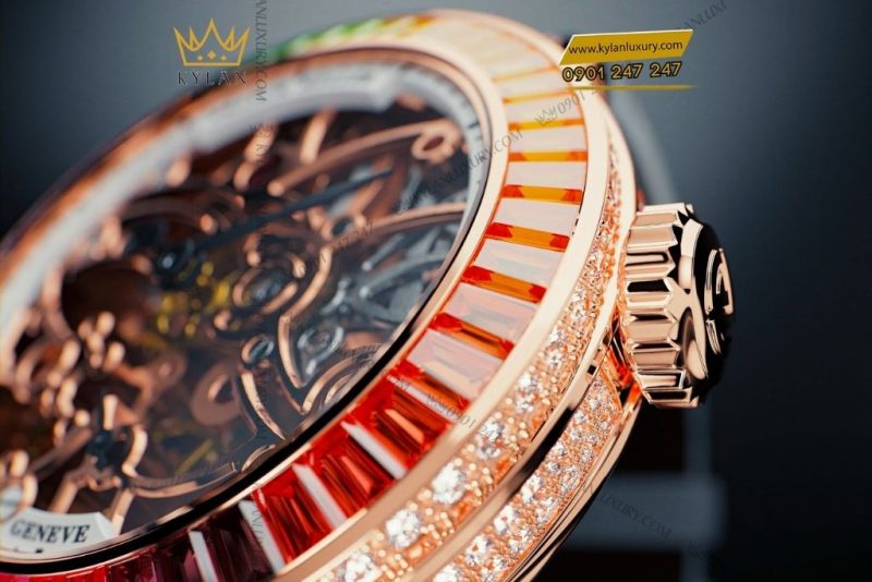 Đồng hồ Franck Muller Round Skeleton Baguette Rainbow