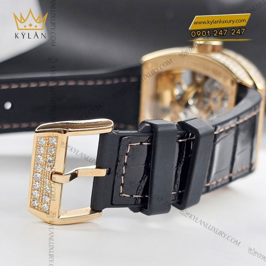 Kỳ Lân Luxury franck muller vanguard gravity skeleton tourbillon 44mm 3 Đồng hồ Franck Muller Gravity Skeleton Tourbillon full kim cương 44mm