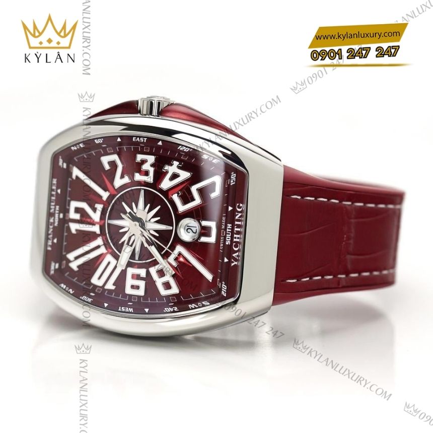 Kỳ Lân Luxury franck muller vanguard yachting red 41mm 2 Đồng hồ Franck Muller Vanguard Yachting Red 41mm