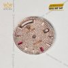 Mặt đồng hồ Rolex Day Date vàng hồng custom kim cương & Ruby