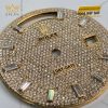 Mặt đồng hồ Rolex Day-Date vàng vàng custom kim cương