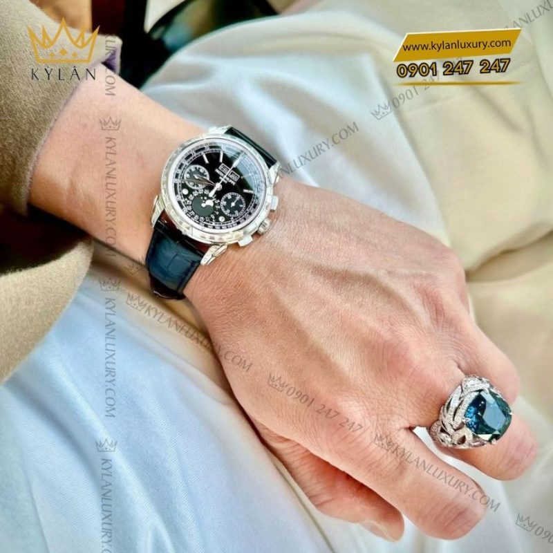 Đồng hồ Patek Philippe Platinum mặt số đen 5271P-010