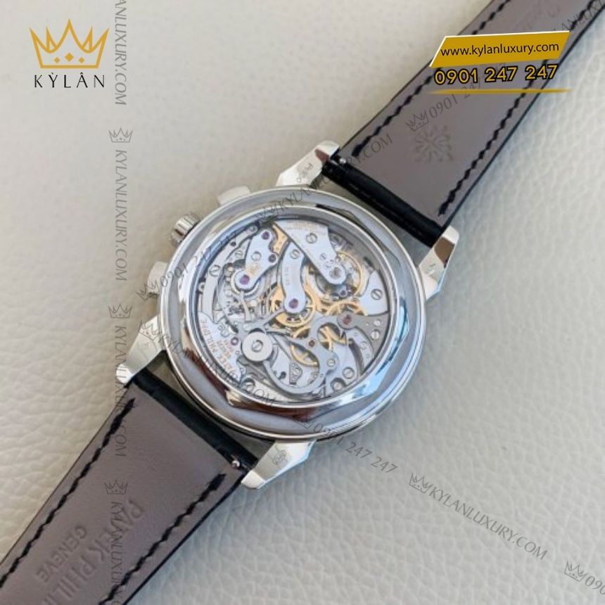 Kỳ Lân Luxury patek philippe 5271p 010 platinum 3 1 Đồng hồ Patek Philippe Platinum mặt số đen 5271P-010