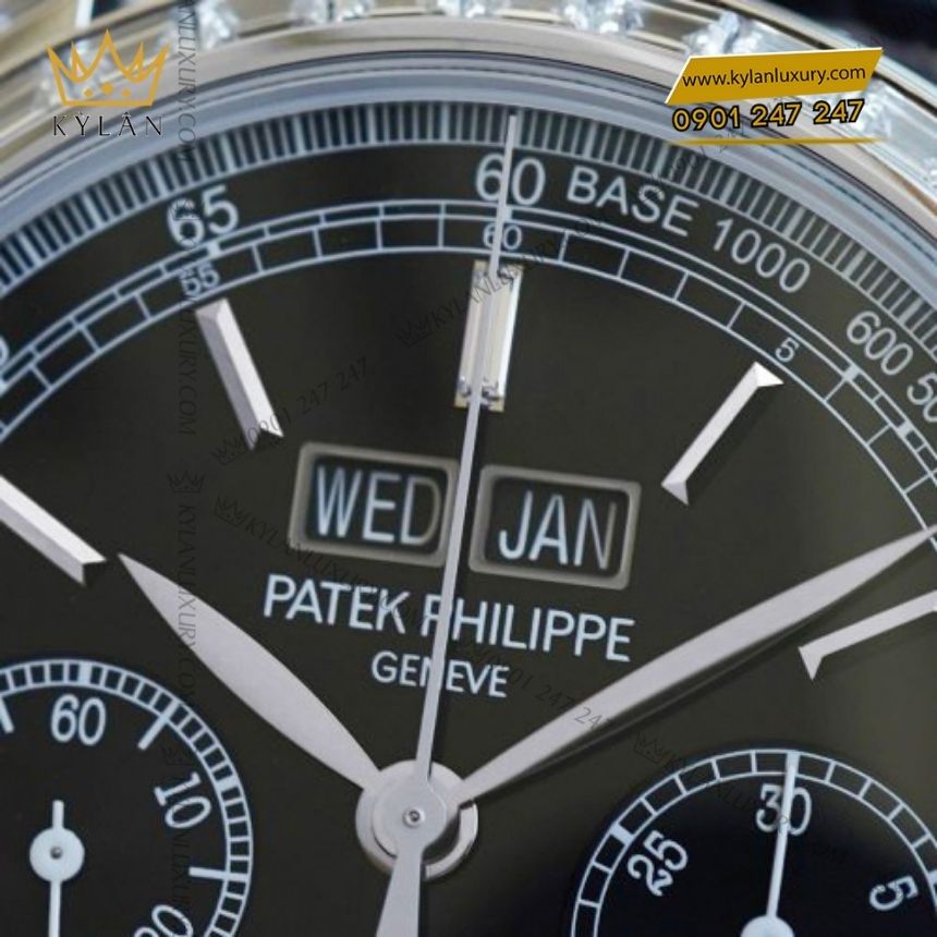 Kỳ Lân Luxury patek philippe 5271p 010 platinum 9 Đồng hồ Patek Philippe Platinum mặt số đen 5271P-010