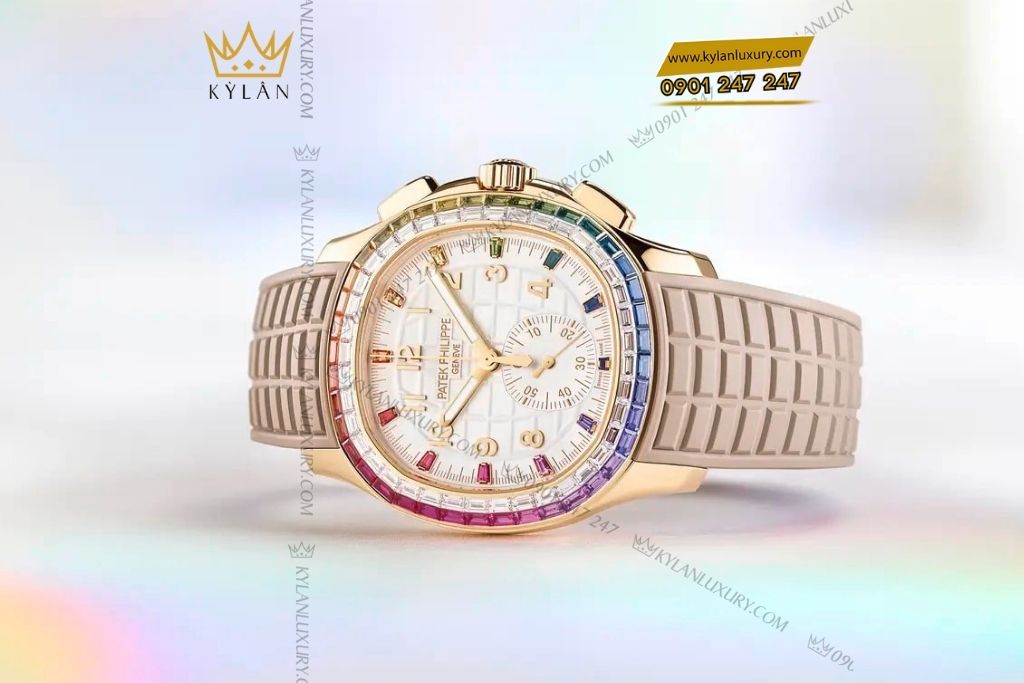 Kỳ Lân Luxury patek philippe aquanaut luce rainbow chronograph 7968 300r 001 12 Đồng hồ Patek Philippe Aquanaut Luce Rainbow Chronograph 7968/300R-001