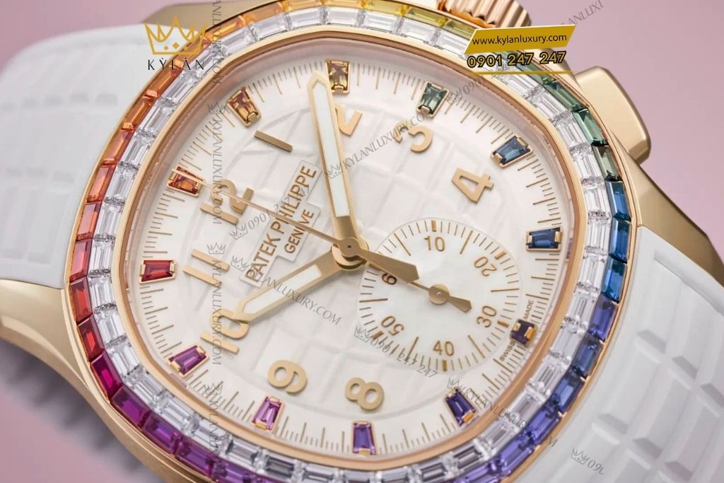 Kỳ Lân Luxury patek philippe aquanaut luce rainbow chronograph 7968 300r 001 4 Đồng hồ Patek Philippe Aquanaut Luce Rainbow Chronograph 7968/300R-001