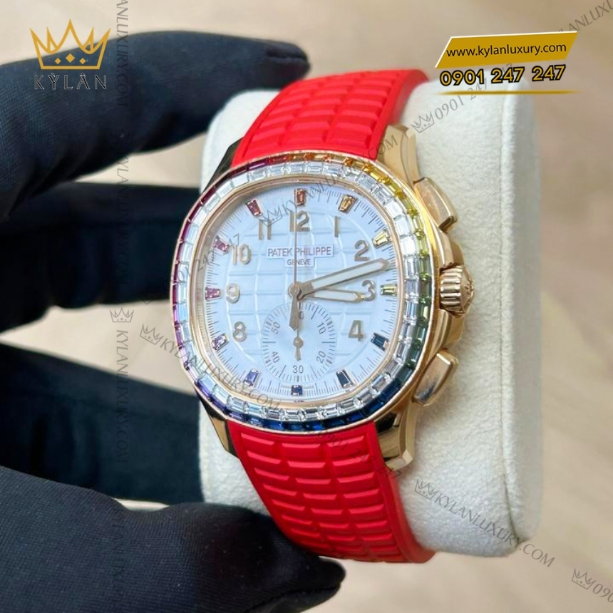 Kỳ Lân Luxury patek philippe aquanaut luce rainbow chronograph 7968 300r 001 6 1 Đồng hồ Patek Philippe Aquanaut Luce Rainbow Chronograph 7968/300R-001